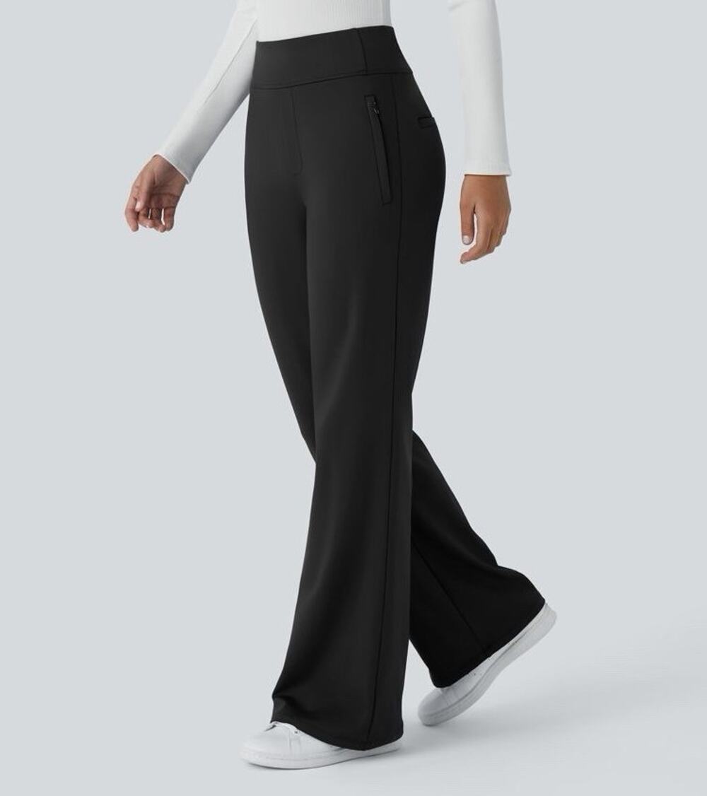 Halara Flex™ DayStretch Mid Rise Side Zipper Pocket Work Flare Pants XL